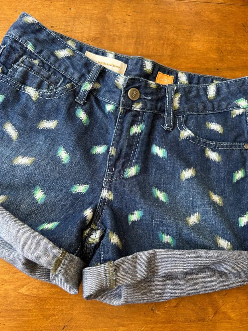Pilcro and the Letterpress Denim Shorts, size 27 - Picture 2 of 8